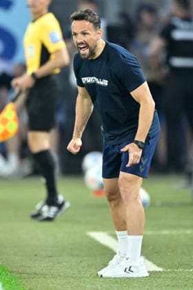Paderborn, Home Deluxe Arena, 25.05.26, GER, Herren, Relegation, Saison 2025-2026, SC Paderborn 07 - VfL Wolfsburg Bild: Trainer Ralf KETTEMANN (Paderborn) DFL regulations prohibit any use of photographs as image sequences and or quasi-video. NRW Deutschland