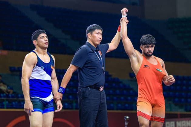 U23 Wrestling Asian Championships 79kg FS - Chandermohan Chandermohan (IND) df. Jorullo Abdufattokhov (UZB)