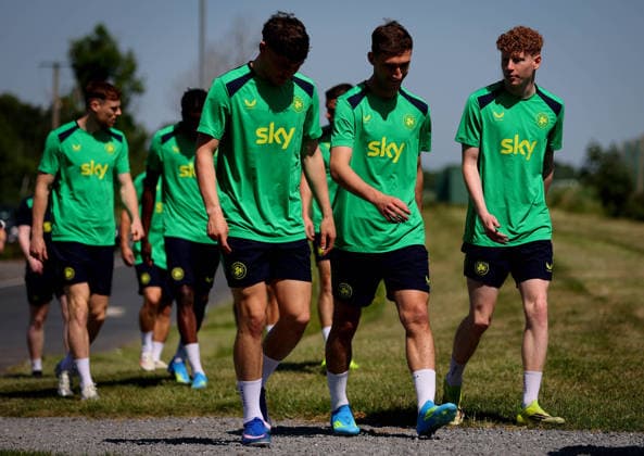 Republic of Ireland Squad Training, FAI National Training Centre, Dublin 26 5 2026 Owen Elding, Mason Meila and Adam Brennan Owen Elding, Mason Meila and Adam Brennan 26 5 2026  Copyright: x INPHO RyanxByrnex RB2_1576