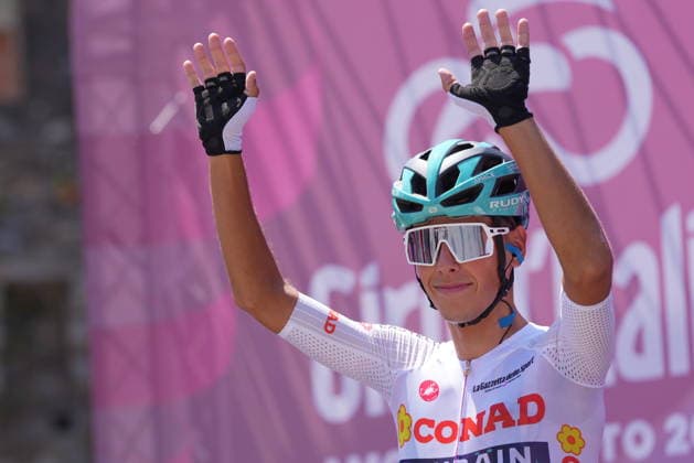 Portugal™s Afonso Oliveira Eulalio of Bahrain Victorious during Stage 16 of the Giro d™Italia from Bellinzona to Cari Swiss, Tuesday May 26, 2026  Copyright: xSpada LaPressex