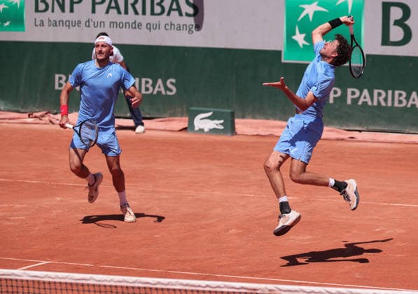 Constantin Frantzen (Kappe), Robin Haase Herren Doppel, Men s Doubles Tennis - French Open 2026 - Roland Garros - Paris - - France - 26 May 2026. Copyright: xJuergenxHasenkopfx