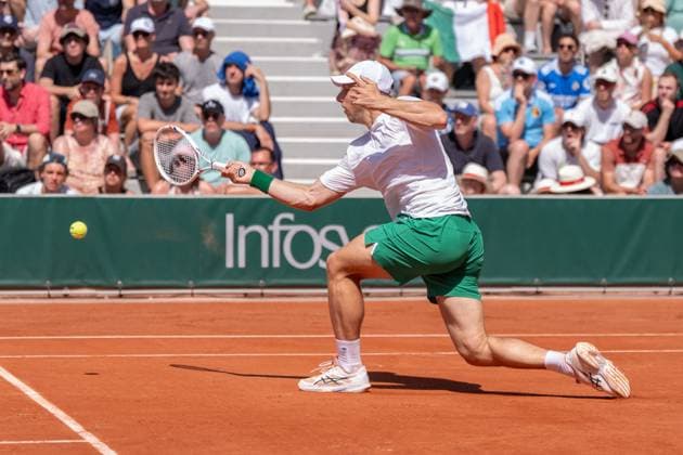2026-05-26 2026 French Open - Day Three PARIS, FRANCE - MAY 26: Tallon Griekspoor of the Netherlands during Day Three of the 2026 French Open at Roland Garros on May 26, 2026 in Paris, France. (Photo by Marleen Fouchier BSR Agency) Paris France Content not available for redistribution in The Netherlands directly or indirectly through any third parties. Copyright: xBSRxAgencyx