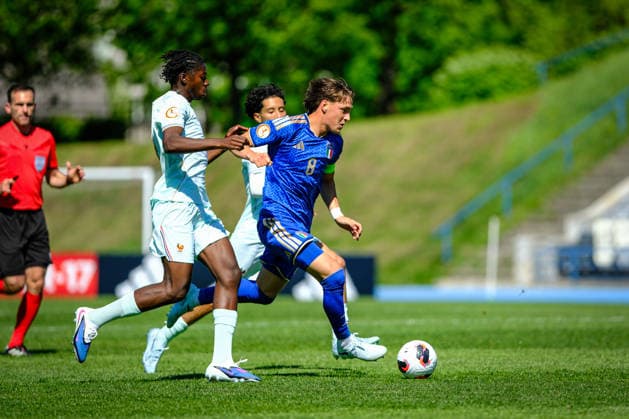 UEFA Under-17 European Championship, EM, Europameisterschaft Estonia 2026 Edoardo Biondini in action during the UEFA Under-17 European Championship Group-A match between Italy U-17 vs France U-17 national teams, Tallinn Estonia 26.05.2026 Tallinn A Le Coq Arena Estonia Copyright: xMaurixLevandix