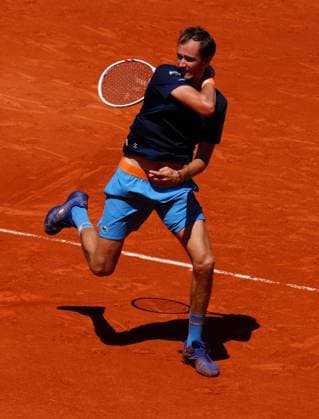 Daniil Medvedev in first round action French Open Tennis, Day Three, Tennis, Roland Garros, Paris, France - 26 May 2026Paris Roland Garros France EDITORIAL USE ONLY No use with unauthorised audio, video, data, fixture lists, club league logos or live services. Online in-match use limited to 120 images, no video emulation. No use in betting, games or single club league player publications.  Copyright: xJavierxGarcia Shutterstockx 16898258as