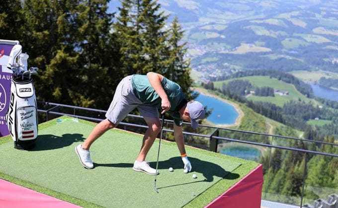 GOLF - Austrian Alpine Open KITZBUEHEL,AUSTRIA,26.MAY.26 - GOLF - DP World Tour, Austrian Alpine Open, GC Kitzbuehel-Schwarzsee-Reith, preview. Image shows Matthias Schwab  GEPAxpictures xAmirxBeganovic