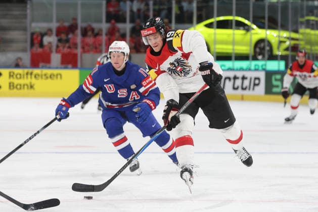 26.05.2026 Swiss Life Arena Zuerich , SCHWEIZ, Herren Eishockey IIHF World Championship, WM, Weltmeisterschaft Zurich 2026 Gruppe A USA - AUT Vinzenz Rohrer (AUT)