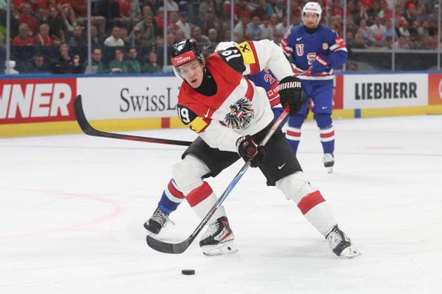 26.05.2026 Swiss Life Arena Zuerich , SCHWEIZ, Herren Eishockey IIHF World Championship, WM, Weltmeisterschaft Zurich 2026 Gruppe A USA - AUT Vinzenz Rohrer (AUT)