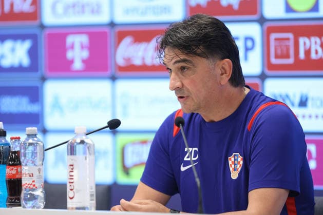 press conference, PK, Pressekonferenz of Zlatko Dalic Head coach Zlatko Dalic speaks during a Croatia national football team press conference at the Rujevica Stadium in Rijeka, Croatia, on May 26, 2026, ahead of friendly matches against Belgium and Slovenia as part of the team s pre-World Cup training.  NelxPavletic PIXSELL