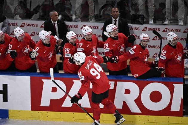 LKS 20260526 Attilio Biasca of Switzerland celebrates 1-0 goal during the 2026 IIHF Ice hockey, Eishockey World Championships preliminary round group A match between Switzerland and Finland in Zurich on May 26, 2026. - RONI REKOMAA Zürich Switzerland 3TNHeZEpcFQ  Copyright: xRonixRekomaax 3TNHeZEpcFQ