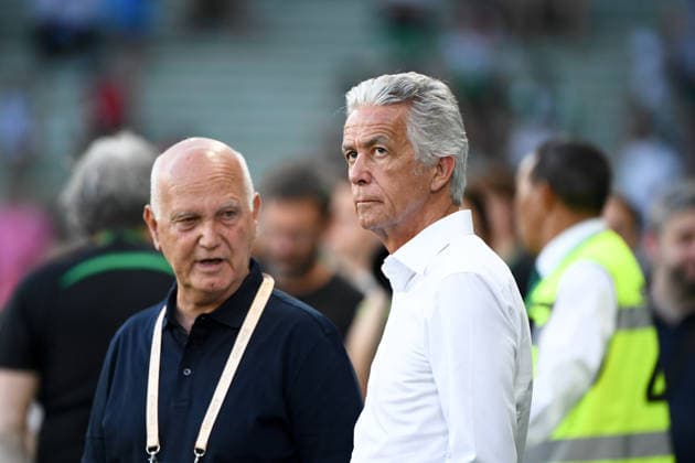 AS Saint Etienne v OGC Nice - Ligue 1 McDonald s 2025 2026 - Relegation Promotion Playoffs Jean Pierre RIVERE (President Nice OGCN) during the Ligue 1 Relegation Promotion match between Saint Etienne and Nice at Stade Geoffroy-Guichard on May 26, 2026 in Saint-Etienne, France. Saint-Etienne France  Copyright: xFEPx 776502188