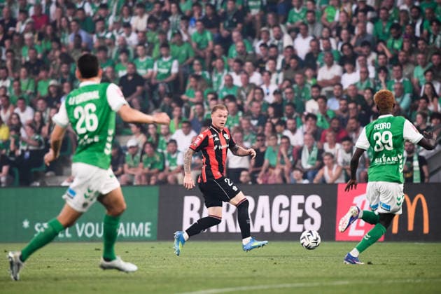 AS Saint Etienne v OGC Nice - Ligue 1 McDonald s 2025 2026 - Relegation Promotion Playoffs 26 Melvin BARD (ogcn) during the Ligue 1 Relegation Promotion match between Saint Etienne and Nice at Stade Geoffroy-Guichard on May 26, 2026 in Saint-Etienne, France. Saint-Etienne France  Copyright: xFEPx 776502188