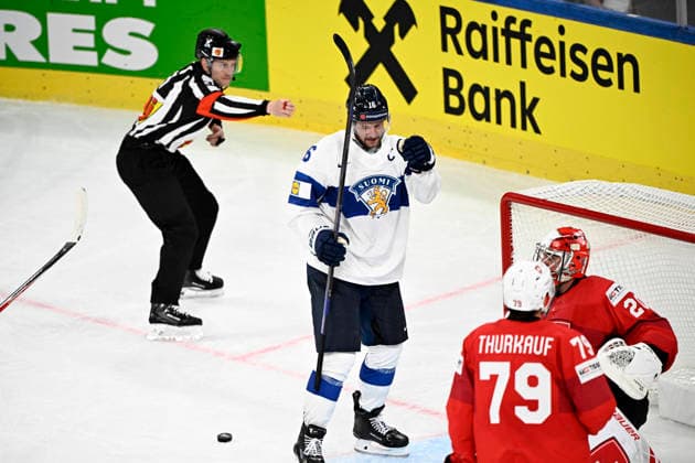 LKS 20260526 Aleksander Barkov of Finland celebrates his 2-1 goal during the 2026 IIHF Ice hockey, Eishockey World Championships preliminary round group A match between Switzerland and Finland in Zurich on May 26, 2026. - RONI REKOMAA Zürich Switzerland bfn2VnZnn2Y  Copyright: xRonixRekomaax bfn2VnZnn2Y