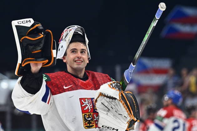 Goalkeeper Dominik Pavlat of Czech Republic after the IIHF World Championship, WM, Weltmeisterschaft Group B match Czech Republic vs Canada on May 26, 2026, Fribourg, Switzerland. (CTKxPhoto RadekxPetrasek) CTKPhotoP2026052609819  CTKPhotoP2026052609819