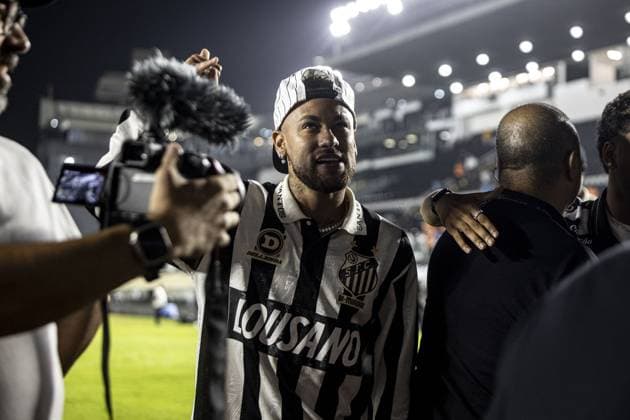 RECORD DATE NOT STATED Match between Santos and Deportivo Cuenca for the South American CONMEBOL. Santos (SP), 05 26 2026 - CONMEBOL Sudamericana Santos vs Deportivo Cuenca - Neymar, Santos player, during the match between Santos and Deportivo Cuenca, valid for group stage 6 of the CONMEBOL Sudamericana, held at Vila Belmiro, in the city of Santos on the night of Tuesday, May 26, 2026.(Foto: Pedro Paulo Diaz Thenews2 imago images) SPO  Copyright: xPedroxPauloxDiazx