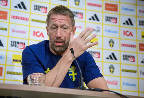 260527 Head coach Graham Potter of the Swedish men s national football team during a press conference, PK, Pressekonferenz on May 27, 2026 in Stockholm. Photo: Jonathan Näckstrand BILDBYRAN COP 94 JN0274 fotboll football soccer fotball landskamp presskonferens press conference sverige sweden sverige a FIFA World Cup, WM, Weltmeisterschaft, Fussball vm bbeng Copyright: JONATHANxNÄCKSTRAND BB260527JN003