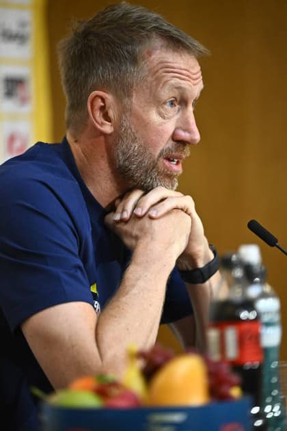 STOCKHOLM, SVERIGE 20260527 Sveriges förbundskapten Graham Potter, under en pressträff när landslaget samlas inför fotbolls-VM. STOCKHOLM SVERIGE x10060x