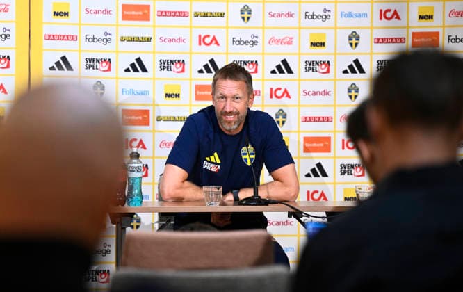 STOCKHOLM, SVERIGE 20260527 Sveriges förbundskapten Graham Potter, under en pressträff när landslaget samlas inför fotbolls-VM. STOCKHOLM SVERIGE x10060x
