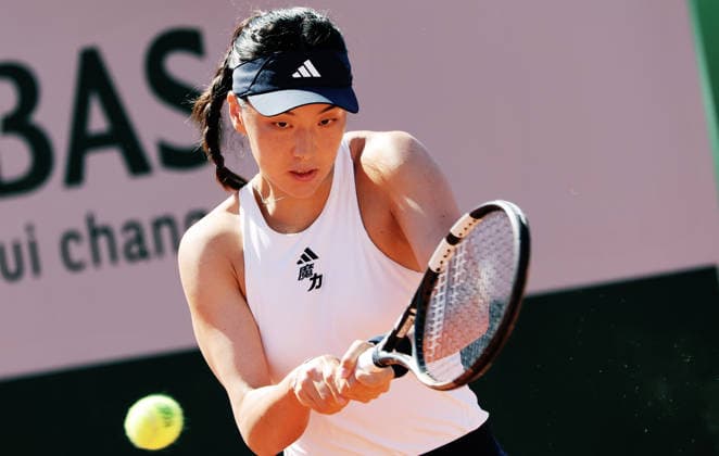 TENNIS - French Open 2026 PARIS,FRANCE,27.MAY.26 - TENNIS - WTA, Tennis Damen Tour, French Open, Roland Garros, Grand Slam. Image shows Xinyu Wang (CHN).  GEPAxpictures xMatthiasxHauer