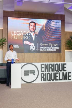 ESP: Riquelme press conference, PK, Pressekonferenz Enrique Riquelme presents his candidacy for the Real Madrid presidential elections in the presence of club members in Madrid May 27 2026 Madrid Spain Copyright: xAlbaxPachecox xAgenciaxLOFx