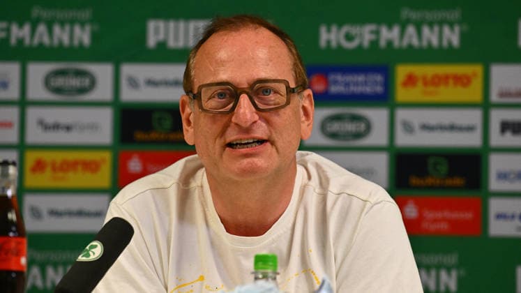 27.05.2026 - SpVgg Greuther Fürth Fuerth - - Medientermin Pressetermin - Vorstellung neuer Geschäftsführer - - Volker Heißmann Heissmann ( Präsident SpVgg Greuther Fürth eV , Mitglied Aufsichtsrat SpVgg Greuther Fürth )