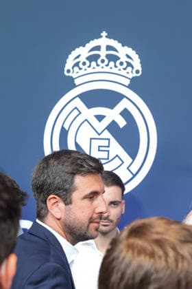 ESP: Riquelme press conference, PK, Pressekonferenz Enrique Riquelme presents his candidacy for the Real Madrid presidential elections in the presence of club members - socios in Madrid May 27 2026 Madrid Spain Copyright: xAlbaxPachecox xAgenciaxLOFx