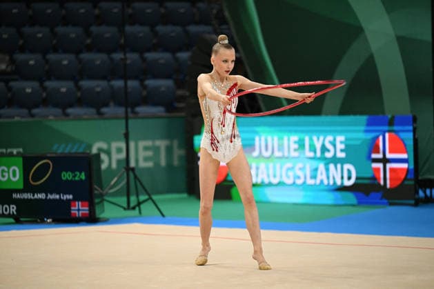 OTHER - Gymnastics - European Championships in Rhythmic gymnastics, Rhythmische Sportgymnastik, RSG Photo by IPA ABACAPRESS.COM85106909 - HAUGSLAND Julie Lyse (NOR) during European Championships in Rhythmic Gymnastics, Gymnastics in Varna, Bulgaria, May 27 2026 Varna Bulgaria  Copyright: xIPAxSport ABACAx