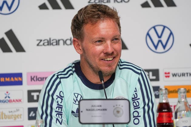 Bundestrainer Julian Nagelsmann (Deutschland Germany) bei der Eröffnungspressekonferenz des WM-Trainingslagers - Herzo Base 27.05.2026: Deutsche Nationalmannschaft, Trainingslager zur WM-Vorbereitung, Home Ground, HerzoBase, World of Adidas, Herzogenaurach