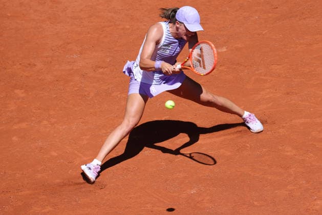 Iga Swiatek, POL, during first round of 2026 French Open at Roland Garros, Paris, 27 05 2026; -