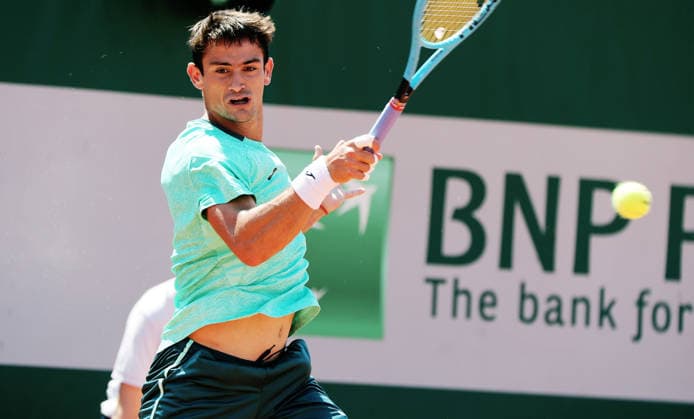 TENNIS - French Open 2026 PARIS,FRANCE,27.MAY.26 - TENNIS - ATP, Tennis Herren World Tour, French Open, Roland Garros, Grand Slam. Image shows Mariano Navone (ARG).  GEPAxpictures xMatthiasxHauer