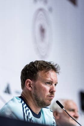 HERZOGENAURACH, GERMANY - MAY 27: Julian Nagelsmann (Head Coach Germany) during the press conference, PK, Pressekonferenz to start the trainings camp of Germany to prepare for the FIFA World Cup, WM, Weltmeisterschaft, Fussball 2026 on May 27, 2026 in Herzogenaurach, Germany. Bavaria Germany Copyright: xSteffiexWunderlx