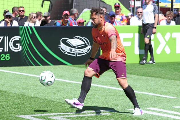 UEFA Conference League Finale: Legends Match beim Fan-Festival Leipzig, 27.05.26 Sebastian Heidinger beim Legends Match beim Fan-Festival auf dem Marktplatz Leipzig, anlässlich des UEFA Conference League Finals, 27.05.26. Copyright: xBEAUTIFULxSPORTS JanxKaeferx