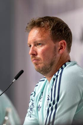 27.05.2026, Fussball DFB-Nationalmannschaft Deutschland, Trainingslager vor der WM, Auftakt-Pressekonferenz im Medienzentrum HALFTIME bei ADIDAS, in Herzogenaurach. Trainer Julian Nagelsmann (Deutschland)