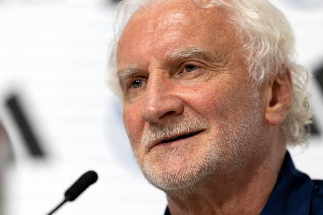 27.05.2026, Fussball DFB-Nationalmannschaft Deutschland, Trainingslager vor der WM, Auftakt-Pressekonferenz im Medienzentrum HALFTIME bei ADIDAS, in Herzogenaurach. Sportdirektor Rudi Völler (Deutschland)