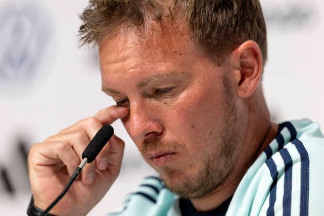 27.05.2026, Fussball DFB-Nationalmannschaft Deutschland, Trainingslager vor der WM, Auftakt-Pressekonferenz im Medienzentrum HALFTIME bei ADIDAS, in Herzogenaurach. Trainer Julian Nagelsmann (Deutschland)
