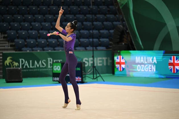 IPA85109603 - OZGEN Malika (GBR) during European Championships in Rhythmic gymnastics, Rhythmische Sportgymnastik, RSG Gymnastics in Varna, Bulgaria, May 27 2026  Copyright: xFilippoxTomasi IPAxSportx xx 85109603