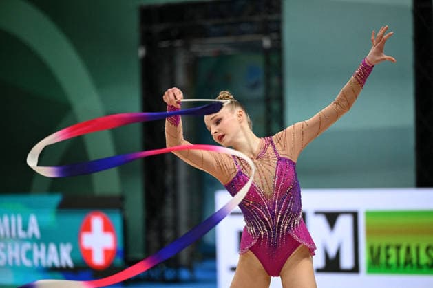 OTHER - Gymnastics - European Championships in Rhythmic gymnastics, Rhythmische Sportgymnastik, RSG Photo by IPA ABACAPRESS.COM85109596 - MARUSHCHAK Tamila (SUI) during European Championships in Rhythmic Gymnastics, Gymnastics in Varna, Bulgaria, May 27 2026 Varna Bulgaria  Copyright: xIPAxSport ABACAx