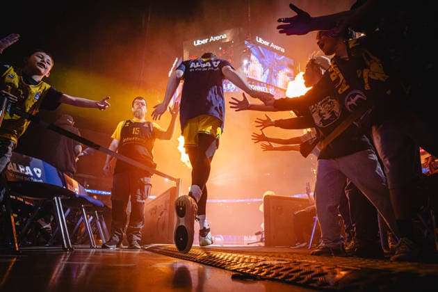 Basketball Berlin 27.05.2026 Saison 2025 2026 EasyCredit BBL 1. Bundesliga Männer, Herren Playoffs Viertelfinale Spiel 5 Alba Berlin - RASTA Vechta Alex O Connell (Alba Berlin, No.03) *** Basketball Berlin 27 05 2026 Season 2025 2026 EasyCredit BBL 1 Bundesliga Men, Men Playoffs Quarterfinals Game 5 Alba Berlin RASTA Vechta Alex O Connell Alba Berlin, No 03