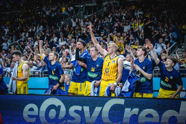 Basketball Berlin 27.05.2026 Saison 2025 2026 EasyCredit BBL 1. Bundesliga Männer, Herren Playoffs Viertelfinale Spiel 5 Alba Berlin - RASTA Vechta jubel Alba