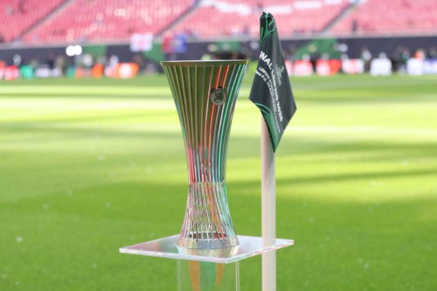 Leipzig 27.05.2026. Pilka nozna Liga Konferencji UEFA sezon 2025 2026 final mecz: Crystal Palace F.C. - Rayo Vallecano --- Football UEFA Conference League season 2025 2026 final match: Crystal Palace F.C. - Rayo Vallecano nz cup Fot. Kacper Staniec NEWSPIX.PL --- newspix.pl 