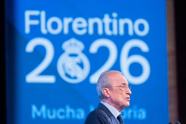 ESP: press conference, PK, Pressekonferenz Florentino Perez of Real Madrid Florentino Perez, president of Real Madrid, presents his candidacy for the elections for the presidency of the Real Madrid club at Hotel Melia Castilla in Madrid on May 27, 2026, Madrid Madrid Spain Copyright: xAlbaxPachecox xAgenciaxLOFx