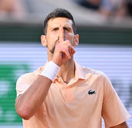 2026 French Open (Roland-Garros) - Day 4 PARIS, FRANCE - MAY 27: Novak Djokovic of Serbia gestures during the Men s Singles second round against Valentin Royer of France on Day Four of the 2026 French Open at Roland Garros on May 27, 2026 in Paris, France. Mustafa Yalcin Anadolu Paris France. Editorial use only. Please get in touch for any other usage.  Copyright: x2026xAnadoluxMustafaxYalcinx
