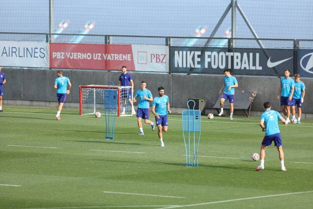 Training session of Croatian national football team Luka Sucic and Martin Erlic of Croatia during a training session at Rujevica Stadium in Rijeka, Croatia, on May 27, 2026. The Croatian national football team is holding a pre-World Cup training camp ahead of friendly matches against Belgium and Slovenia.  NelxPavletic PIXSELL
