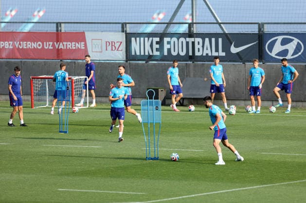 Training session of Croatian national football team Luka Sucic and Marin Pongracic of Croatia during a training session at Rujevica Stadium in Rijeka, Croatia, on May 27, 2026. The Croatian national football team is holding a pre-World Cup training camp ahead of friendly matches against Belgium and Slovenia.  NelxPavletic PIXSELL