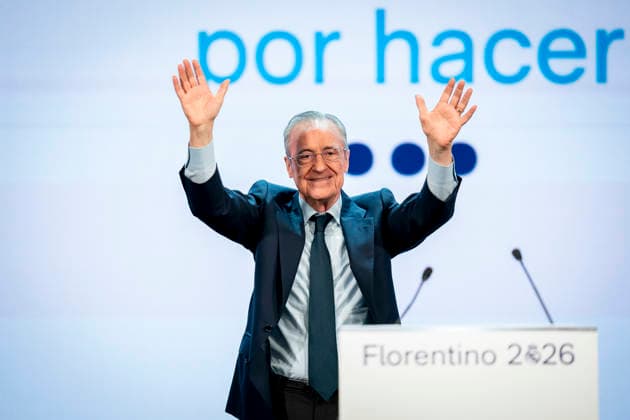 May 27, 2026, Madrid, Madrid, Spain: Florentino Perez attends during his presentation of his candidacy for the presidency of Real Madrid at the Melia Castilla Hotel on May 27, 2026, in Madrid, Spain. Madrid Spain - ZUMAa181 20260527_zaa_a181_082 Copyright: xAngelxPerezxMecax