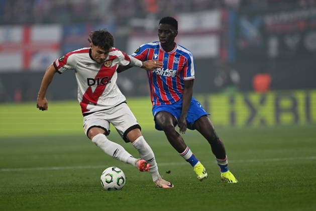 Crystal Palace v Rayo Vallecano - UEFA Conference League Final LEIPZIG, GERMANY - MAY 27: Players in action during the UEFA Conference League play offs final match between Crystal Palace and Rayo Vallecano at Red Bull Arena in Leipzig, Germany on May 27, 2026. Halil Sagirkaya Anadolu Leipzig Germany. Editorial use only. Please get in touch for any other usage.  Copyright: x2026xAnadoluxHalilxSagirkayax