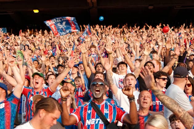 UEFA Conference League Final Screening 27 May 2026, London - UEFA Conference League Final Screening - Crystal Palace v Rayo Vallecano - Crystal Palace fans - Photo: Jacques Feeney Offside. London UK Copyright: xJacquesxFeeneyx xOffsidexOffside