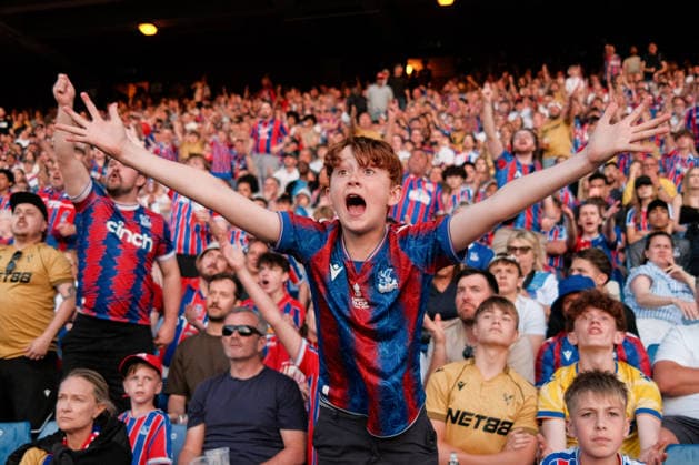 UEFA Conference League Final Screening 27 May 2026, London - UEFA Conference League Final Screening - Crystal Palace v Rayo Vallecano - Crystal Palace fans react - Photo: Jacques Feeney Offside. London UK Copyright: xJacquesxFeeneyx xOffsidexOffside
