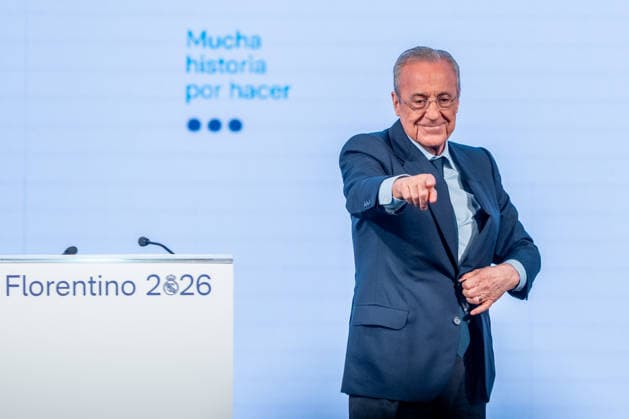 Florentino Perez during his presentation of his candidacy for the presidency of Real Madrid CF. May 27, 2026. (20260527687)