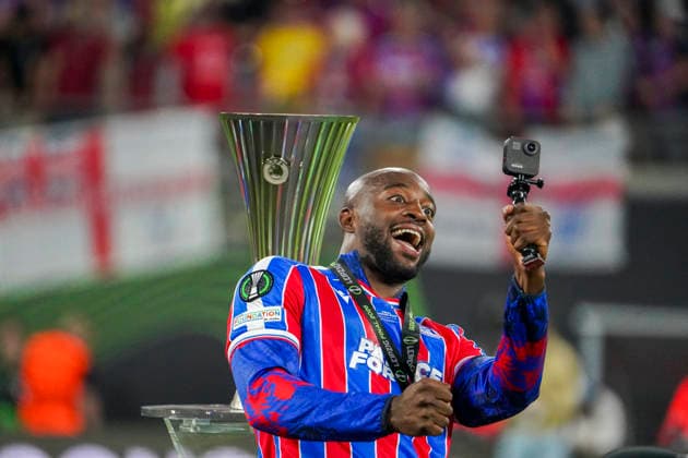 Germany: Football UEFA Conference League Final 2025 2026 Crystal Palace vs Rayo Vallecano Red Bull Arena (Leipzig): Freude, Emotionen, Jubel Jean-Philippe Mateta (Crystal Palace, 14) Leipzig Copyright: xAymanxAlahmedx