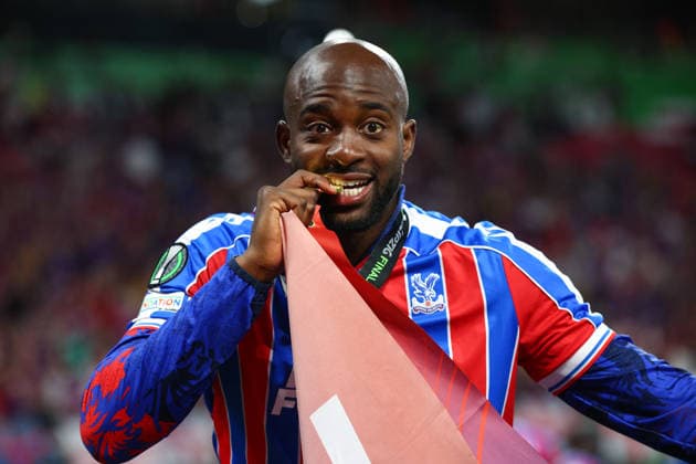 UEFA Conference League Final: Crystal Palace v Rayo Vallecano LEIPZIG, GERMANY - 27th May 2026: Jean-Philippe Mateta of Crystal Palace celebrates after the UEFA Conference League Final match between Crystal Palace FC and Rayo Vallecano de Madrid at the Red Bull Arena Leipzig Red Bull Arena Germany Copyright: xCraigxMercerx xPeakxActionxPhotosx